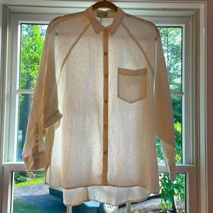 Wilfred Free white linen blouse